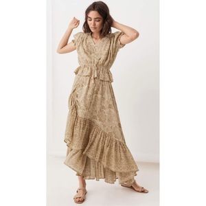 Spell Beige Floral Skirt Set